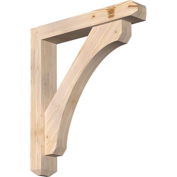 Ekena Millwork Legacy Craftsman Smooth Bracket w/ Offset Brace, Douglas Fir, 5 1/2"W x 32"D x 36"H BKT0604X32X36LEC04SDF - main